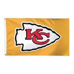 Wincraft Kansas City Chiefs Yellow Background 3'x5' Deluxe Flag - Thumbnail 1 of 2
