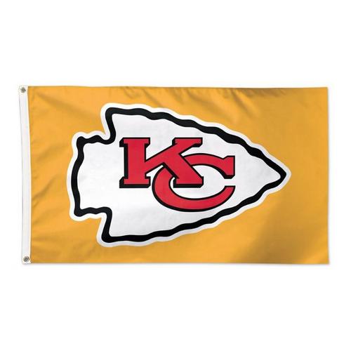 Wincraft Kansas City Chiefs Yellow Background 3'x5' Deluxe Flag - Primary Image