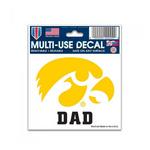 Wincraft Iowa Hawkeyes Dad 3"x4" Decal - Thumbnail 1 of 2
