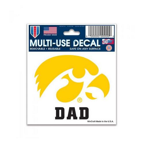 Wincraft Iowa Hawkeyes Dad 3"x4" Decal - Primary Image