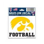 Wincraft Iowa Hawkeyes Football 3"x4" Decal - Thumbnail 1 of 2