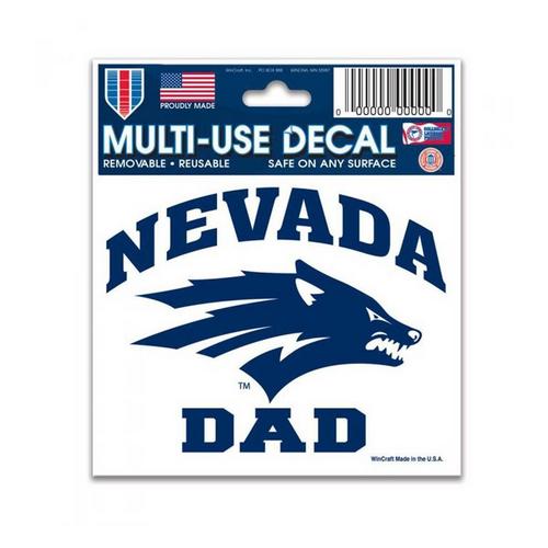 Wincraft Nevada Wolf Pack Dad 3"x4" Decal - Primary Image