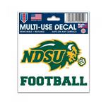 Wincraft North Dakota State Bison Football 3"x4" Decal - Thumbnail 1 of 2