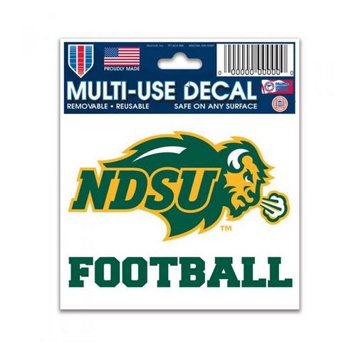 Wincraft North Dakota State Bison Football 3"x4" Decal - Primary Image