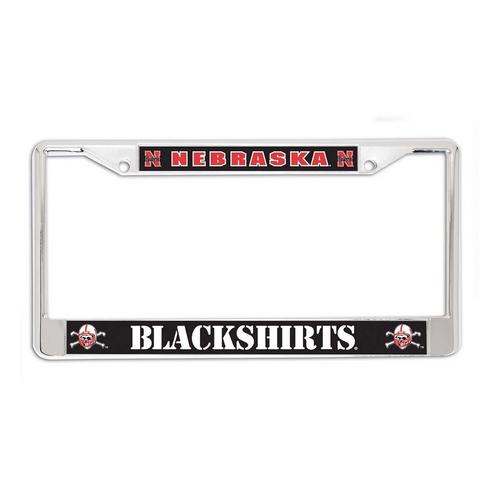 Wincraft Nebraska Cornhuskers Blackshirts Metal License Plate Frame - Primary Image