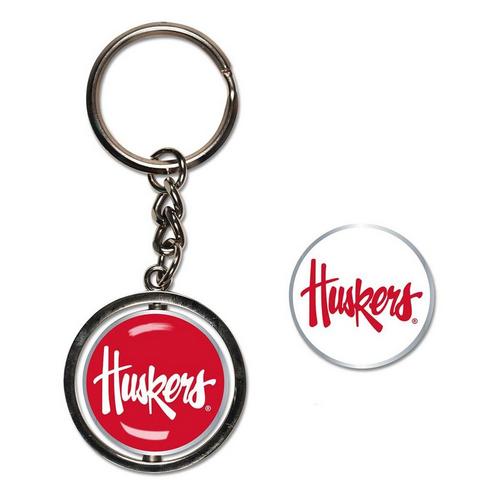 Wincraft Nebraska Cornhuskers Spinner Key Ring - Primary Image