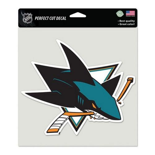 Wincraft San Jose Sharks Perfect Cut 8"x8" Color Decal - Primary Image