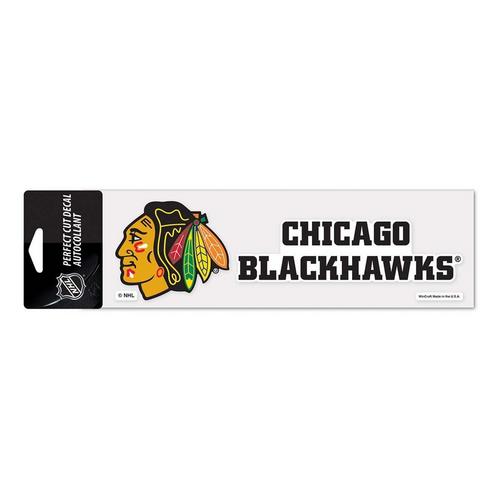 Wincraft Chicago Blackhawks 3"x10" Perfect Cut Decal - Primary Image