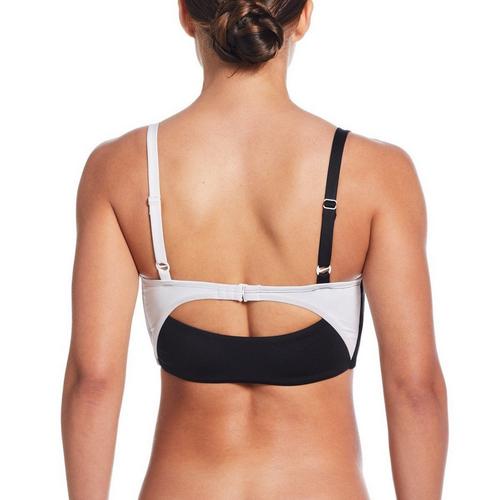 Women's Nike Midkini V Neck Swim Bikini Top - Primary Image