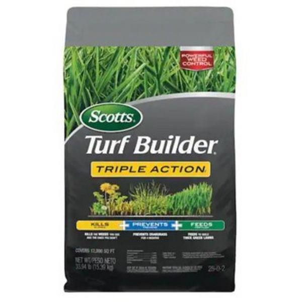 Scotts Turf Builder Triple Action Lawn Fertilizer with Weed Control and Crabgrass Preventer
