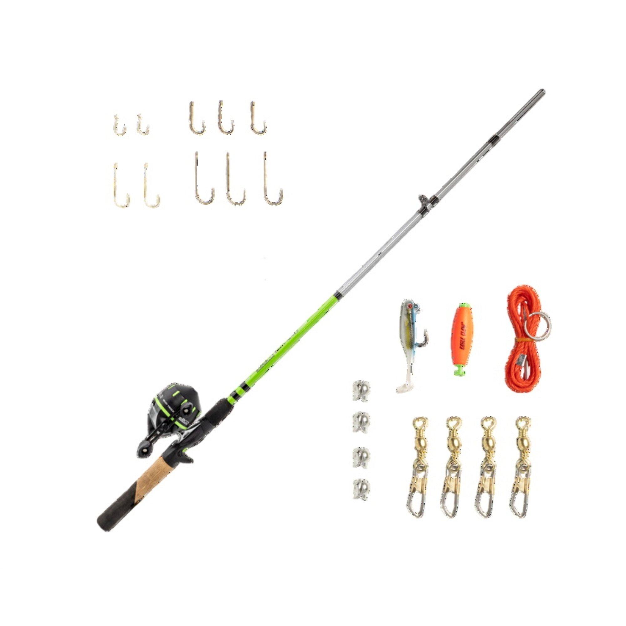 Zebco Ready Tackle Lake/Pond Spincast Combo with Eagle Claw Tackle Kit