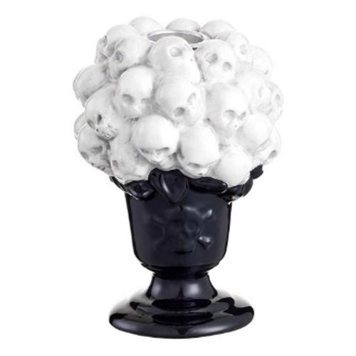 Allstate Floral 5in Skull Taper Candle Holder - Primary Image