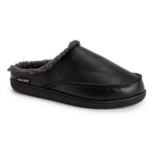 Men's MUK LUKS Faux Leather Clog Slippers - Primary Image