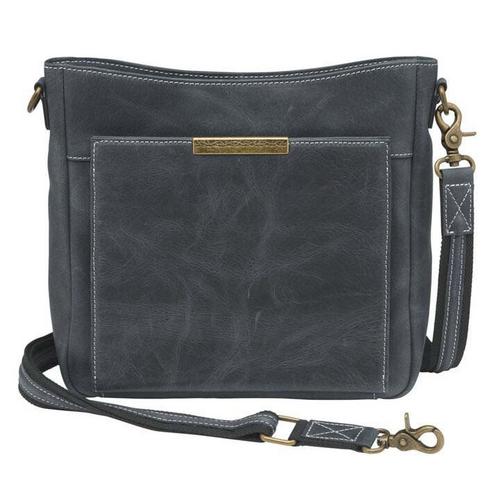 Gun Tote'n Mamas Concealed Carry Distressed Leather Slim Cross Body Bag - Primary Image
