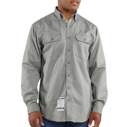 Men's Carhartt Flame-Resistant Classic Twill Long Sleeve Button Up Shirt - Primary Image