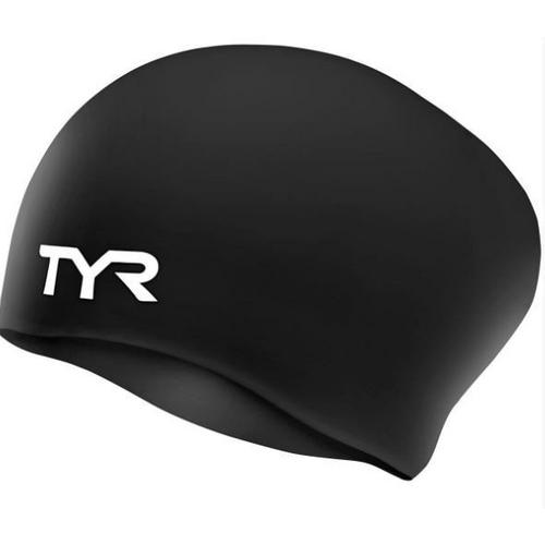 Junior TYR Long Hair Wrinkle-Free Swim Cap - Primary Image