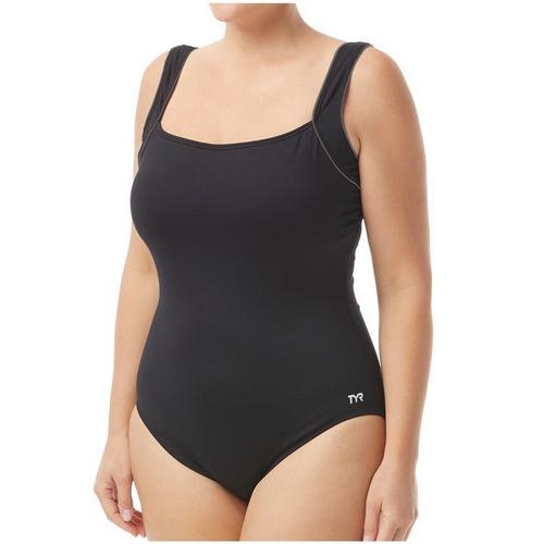 Women's TYR Solid Square Neck Controlfit One Piece Swimsuit - Primary Image