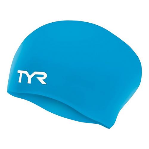 Adult TYR Long Hair Silicone Wrinkle-Free Swim Cap - Primary Image