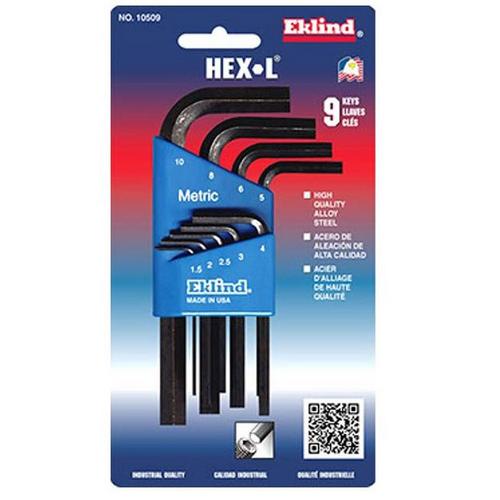 Eklind H9-Inch Metric Hex-L Shor Key Set - Primary Image