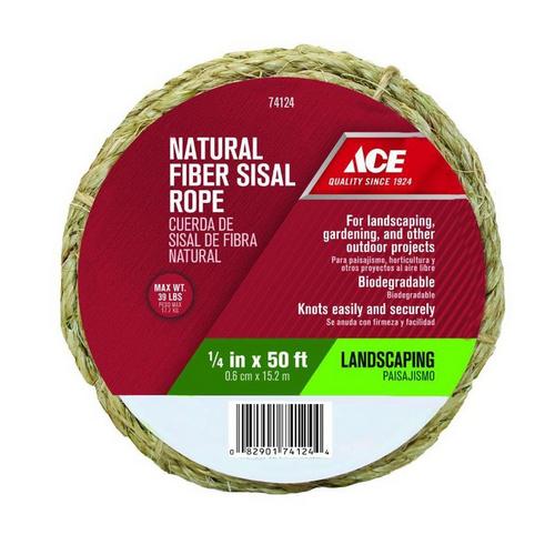 ACE 1/4 in X 50 ft Natural Twisted Sisal Rope - Primary Image