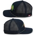 Paramount Outdoors Fire Tiger Streamer Fly Fishing Mesh Back Rope Snapback Hat - Thumbnail 3 of 7