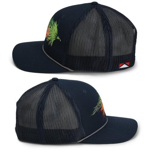 Paramount Outdoors Fire Tiger Streamer Fly Fishing Mesh Back Rope Snapback Hat - Primary Image