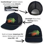 Paramount Outdoors Fire Tiger Streamer Fly Fishing Mesh Back Rope Snapback Hat - Thumbnail 5 of 7