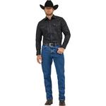 Men's Wrangler Cowboy Cut Firm Finish Twill Western Snap Work Long Sleeve Button Up Shirt - Thumbnail 5 of 5