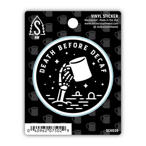 Stickers Northwest Death Before Decaf Sticker Sticker - Primary Image
