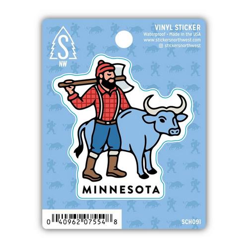 Stickers Northwest Paul Bunyan and Babe Sticker Sticker - Primary Image