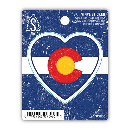 Stickers Northwest Colorado Flag Heart Sticker Sticker - Primary Image