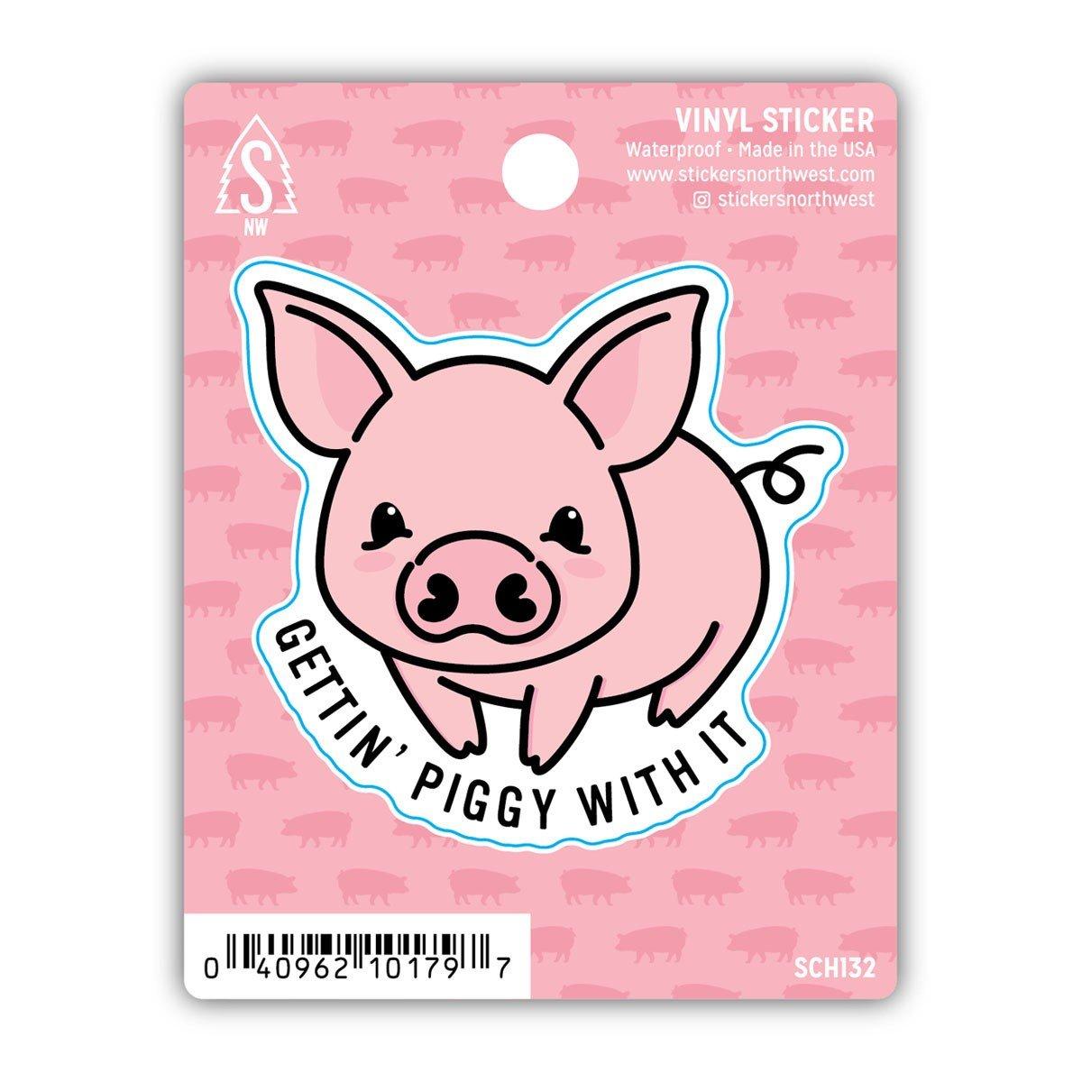 Stickers Northwest Getting Piggy with It Sticker Sticker