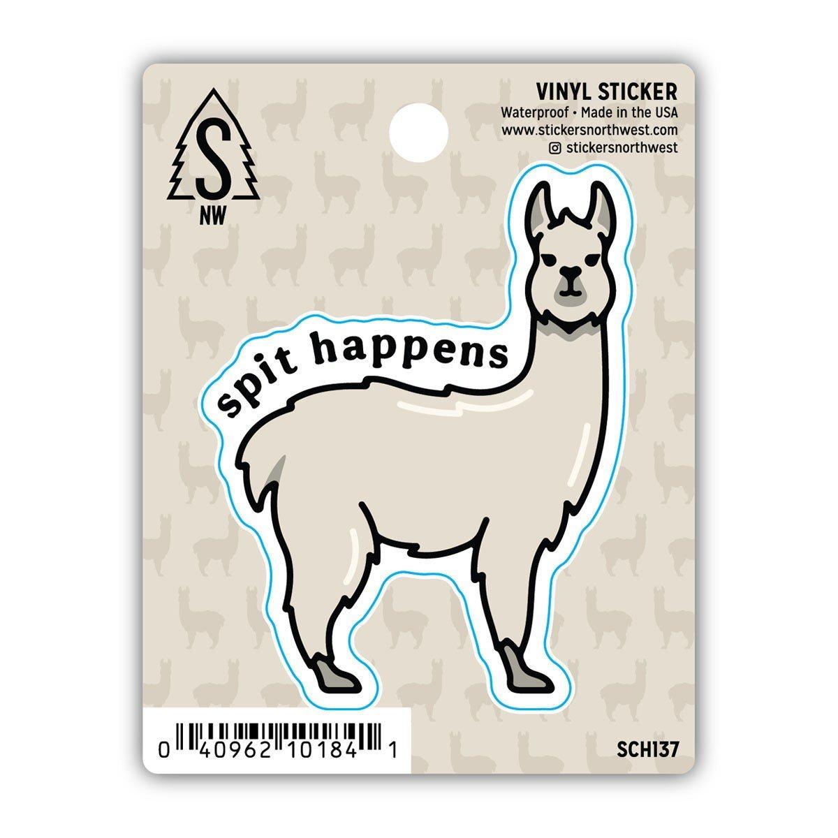 Stickers Northwest Spit Happens Llama Sticker Sticker