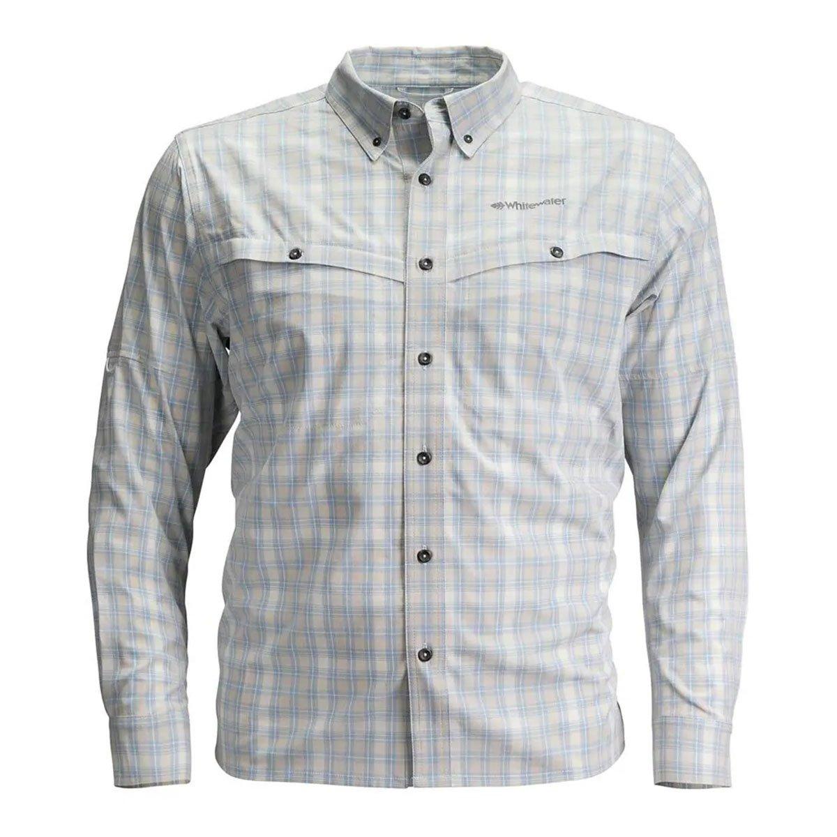 Men's Whitewater Rapids Plaid Long Sleeve Button Up Shirt - Whitewater