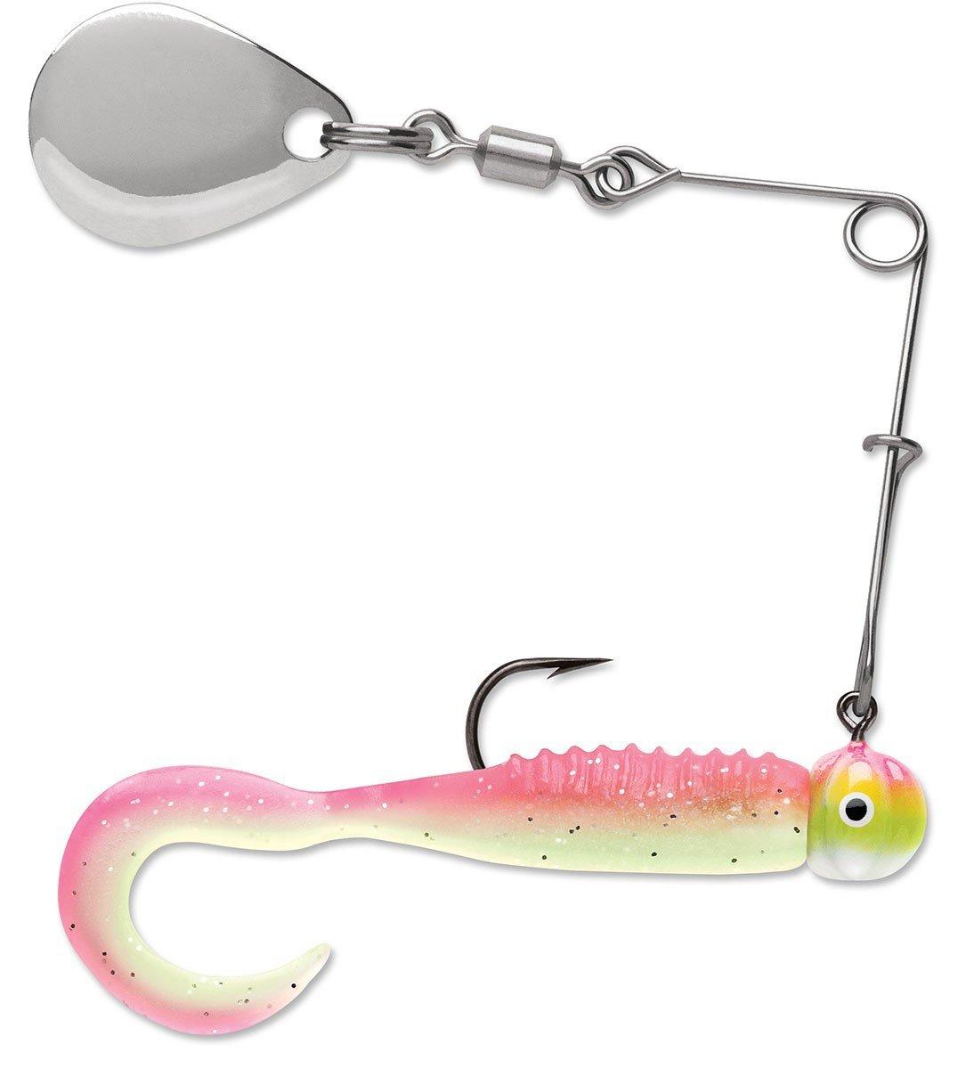 Pink Chartreuse Glow - VMC Curl Tail Spinnerbait