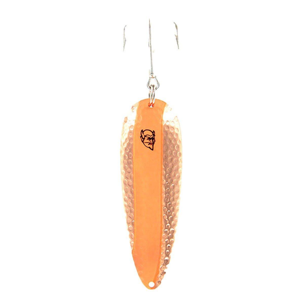 32363::Hammered Copper/Fluorescent Orange Stripe - Dardevle Dardevlet Spoon