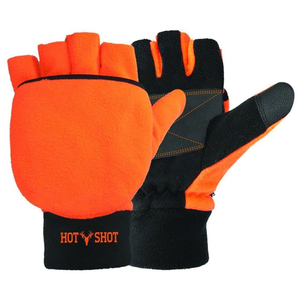Men's Hot Shot Bulls-Eye Blaze Hunting Flip Gloves - Hot Shot