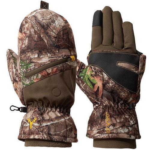 Men's Hot Shot Brushed Tricot Huntsman Pop-top Hunting Mittens - Primary Image
