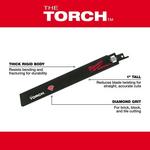 Milwaukee The Torch 9 in Diamond Grit Reciprocating Saw Blade - 1 Pack - Thumbnail 3 of 4