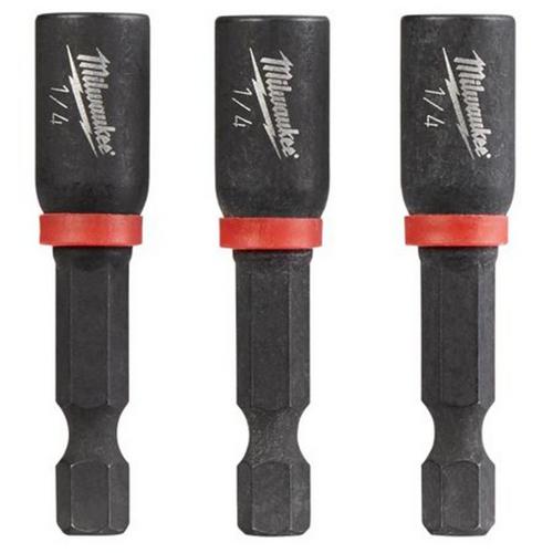Milwaukee SHOCKWAVE 1/4 in x 7/8 in Steel Nut Driver 3 Pack - Primary Image