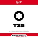 Milwaukee SHOCKWAVE 3-1/2 in Impact Torx T25 Power Bit - Thumbnail 3 of 3