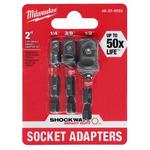 Milwaukee SHOCKWAVE Impact Duty 1/4 in Hex Shank Socket Adapter 3 pc Set - Thumbnail 5 of 5