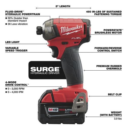 Milwaukee M18 FUEL Surge 1/4 in Impact Driver - Tool Only - Primary Image