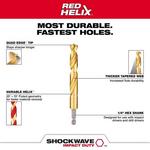 Milwaukee SHOCKWAVE 1/8 in SHOCKWAVE RED HELIX Titanium  Drill Bit - Thumbnail 3 of 5