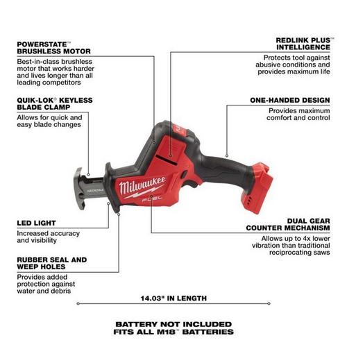 Milwaukee M18 FUEL Hackzall Reciprocating Saw - Tool Only - Primary Image