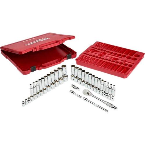 Milwaukee 3/8" Drive 56 Piece SAE & Metric Ratchet and Socket Set - Primary Image