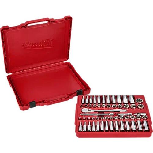 Milwaukee 3/8" Drive 56 Piece SAE & Metric Ratchet and Socket Set - Primary Image
