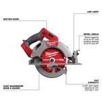 Milwaukee M18 Fuel 7-1/4 inch Circular Saw - Tool Only - Thumbnail 3 of 4
