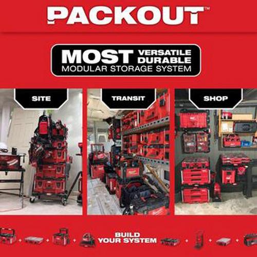 Milwaukee PACKOUT Impact Resistant Poly 5 Compartment Storage Organizer - Primary Image