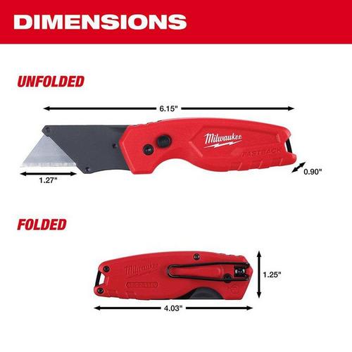 Milwaukee FASTBACK Compact Folding Utility Knife - Primary Image